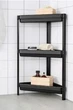 Угловой стеллаж этажерка с полками, 3 полки, M&T Displays, пластик, 44х33х71 см, черный - изображение 1