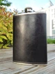 Фляга 266ml Smooth Black в шкірі TD9 - зображення 1