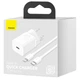 Сетевое зарядное устройство Baseus Super Si Quick Charger 1C 20W + кабель Type-C to Lightning (TZCCSUP-B) Белый - изображение 3