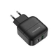 Универсальное сетевое Зарядное Устройство Borofone BA46A PD 18W+QC3.0 1USB/1Type-C/3A /Black - изображение 2