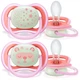Пустушка Philips AVENT Ultra Air Нічна 6-18 міс для дівч. 2 шт (SCF376/22) - зображення 1