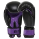 Перчатки для бокса и единоборств на липучке Core Kids Team 8543 Black-Purple 2 унции - изображение 2