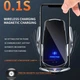 Держатель с беспроводной зарядкой для телефона + магнитная зарядка ( IPhone та Android ) в автомобиль Smart Sensor Q3 золотой - изображение 5