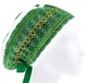 Медицинская шапочка женская HeadwearUniverse универсальная принт Вышиванка зелёная - изображение 1