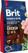 Сухой корм для взрослых собак крупных пород с курицей Brit Premium Dog Adult L 8 кг - изображение 1