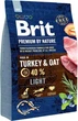 Сухой корм для собак с лишним весом с мясом индейки Brit Premium Light 3 кг - изображение 1