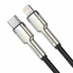Кабель Baseus Cafule Series Metal Data Cable Type-C to iP PD 20W 2m Black (CATLJK-B01) - изображение 3