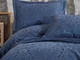 Покрывало жаккардовое Hazel Blue Indigo + 2 наволочки 50х70 с ушками 250х260 см Dantela Vita Синий (2000002292562) - изображение 2