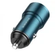 Автомобільний Зарядний Пристрій Borofone BZ19A Wisdom QC3.0 18W Колір Сапфірово-синій - изображение 5