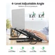Настільна підставка для ноутбука та монітора UGREEN USB-C X-Kite Black (CM359) - зображення 4