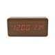 Часы LED электронные Wooden Clock VST-862 коричневые с красной подсветкой - изображение 1