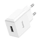 Сетевое зарядное устройство HOCO C106A Leisure Single Port Charger 1USB 10.5W 2.1A White - изображение 1
