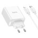 Адаптер мережевий HOCO Type-C to Lightning Cable Leader dual port (2C) charger C108A |2Type-C, 35W/3A, PD/QC| білий - зображення 5