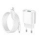 Адаптер сетевой Hoco Micro USB Cable Fighter single port charger C109A | 1USB, 18W/3A, QC | белый - изображение 6