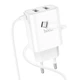Сетевое зарядное устройство Hoco C103A з кабелем Micro USB Cable Courser Dual-Port Charger 2USB 2.1A White - изображение 1
