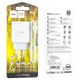Зарядное устройство Hoco Type-C для Lightning charger set C97A | 1USB/1Type-C, 20W/3A, QC/PD| - изображение 5