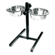 Стояк з мисками Croci Dinner Set, C6059198 нержавеющая сталь, регулируемый, 2х25 см, 2.9 л - изображение 2