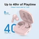 Бездротові Bluetooth навушники Xiaomi QCY T13 2024 швидка зарядка Pink - изображение 8