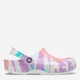 Жіночі крокси Crocs Classic Tie-Dye Graphic CR205453-FRMT 37-38 (M5/W7) 23 см Білі з різнокольоровим (191448728271) - зображення 1