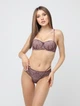 Комплект женского белья (бюстгальтер + трусики-бразилиана) Implicite Y0489 85B/L Темно-сиреневый (2500000010392) - изображение 1