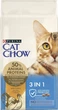 Сухой корм для взрослых кошек Purina Cat Chow Feline 3-in-1 с формулой тройного действия, с индейкой 15 кг (НФ-00000347) - изображение 2