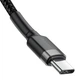 Кабель Baseus Cafule Type-C to Type-C PD2.0 60W 20V 3A 1M Черный/Серый (CATKLF-GG1) - изображение 4