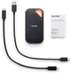 SanDisk Extreme PRO 2TB 2.5" USB 3.2 Gen2 Type-C 3D NAND (TLC) Black/Orange (SDSSDE81-2T00-G25) External - зображення 3