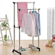 Стійка-вішалка для одягу та взуття пересувна Double Pole Telescopic Clothesrack - зображення 4