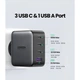Сетевое зарядное устройство UGREEN CD226 100W Wall Charger Black (40747) - изображение 2