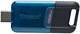 Флеш память USB Kingston DataTraveler 80 M 128GB USB Type-C Black/Blue (DT80M/128GB) - изображение 4