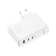 Сетевое зарядное устройство Baseus GaN5 Pro 3 порта 1*USB + 2*Type-C 140W (CCGP100202) белое - изображение 2