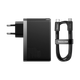 Сетевое зарядное устройство Baseus GaN5 Pro 3 порта, USB + Type-C 140W Черное (CCGP100201) - изображение 3