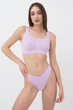 Трусики стринги женские бесшовные Giulia STRING BRIEFS COLOR S/M Violet-orchid bloom, трусики из микрофибры - изображение 4