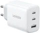 Сетевое зарядное устройство с быстрой зарядкой Ugreen CD275 65Вт 2xUSB-C 1xUSB-A Fast Charger White (UGR-90496) - изображение 1
