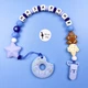 Іменний силіконовий гризунок Mommy Bag Пончик блакитний - изображение 1