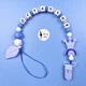 Держатель именной для пустышки Mommy Bag Радуга голубая - изображение 1