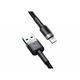 Дата кабель USB 2.0 AM to Lightning 1.0m Cafule 2.4A gray+black Baseus (CALKLF-BG1) - изображение 2