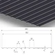 Профнастил С-10 0.45 с матовым покрытием 1200х1000 мм Ral 7016 мат (темно-серый) - изображение 2