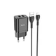 Мережевий зарядний пристрій Hoco N25 2USB з кабелем Lightning - зображення 5