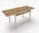 Стол обеденный раскладной Fusion furniture Марсель 90х60 Белый/Дуб аппалачи (10000194) - изображение 2