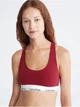 Бюстгальтер без кісточок бавовняний Calvin Klein Underwear 245946320 XS Червоний (1159778120) - зображення 2