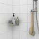 Полиця кутова з присоскою IKEA KROKFJORDEN 20х11 см оцинкована (304.540.04) - изображение 2