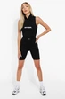 Боді-майка Boohoo чорний в рубчик з блисківкою 9748 L (46) - зображення 1
