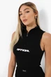 Боді-майка Boohoo чорний в рубчик з блисківкою 9748 L (46) - зображення 4
