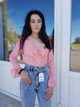 Боди-блуза&nbsp;в горошек Boohoo Розовый (10272 M/44) - изображение 1