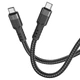 Кабель HOCO U110 Type-C to Type-C 60W charging data cable Black - изображение 3