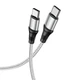 Кабель Hoco Type-C To Type-C Exquisito 100W Charging Data Cable (L=1M) (X50) Gray - изображение 2