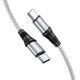 Кабель Hoco Type-C To Type-C Exquisito 100W Charging Data Cable (L=1M) (X50) Gray - изображение 3