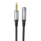 Кабель Hoco 3.5 Audio Extension Cable Male To Female (L=2M) (UPA20) Metal Gray - зображення 1