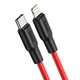 Кабель HOCO X21 Plus Type-C to iP 3A, 20W, 1m, black and red (6931474742179) - изображение 5